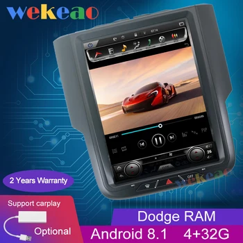 

Wekeao Vertical Screen Tesla Style 10.4'' 1 Din Android 8.1 Car Radio GPS Navigation For Dodge RAM Car DVD Player 2014-2018 4G