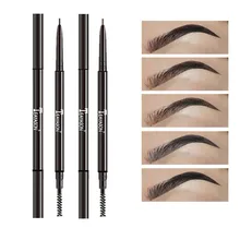 Teayason, двухсторонний, супер тонкий карандаш для бровей и кисть для бровей, водостойкая, долговечная, черный, коричневый, для бровей, тату, ручка, косметика
