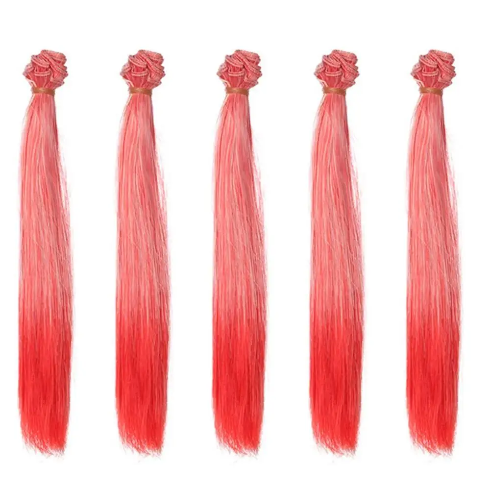 

5pcs/lot 25*100cm Screw Curly Hair Extensions for All Dolls DIY Hair Wigs Heat Resistant Fiber Hair Wefts