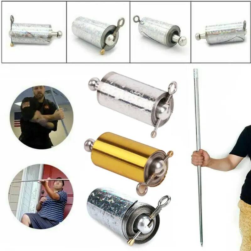 Stainless Steel Pocket Self-defense Telescopic Stick Portable Martial Arts Performance Metal Extension Poles Magic Show Stick afbeelding
