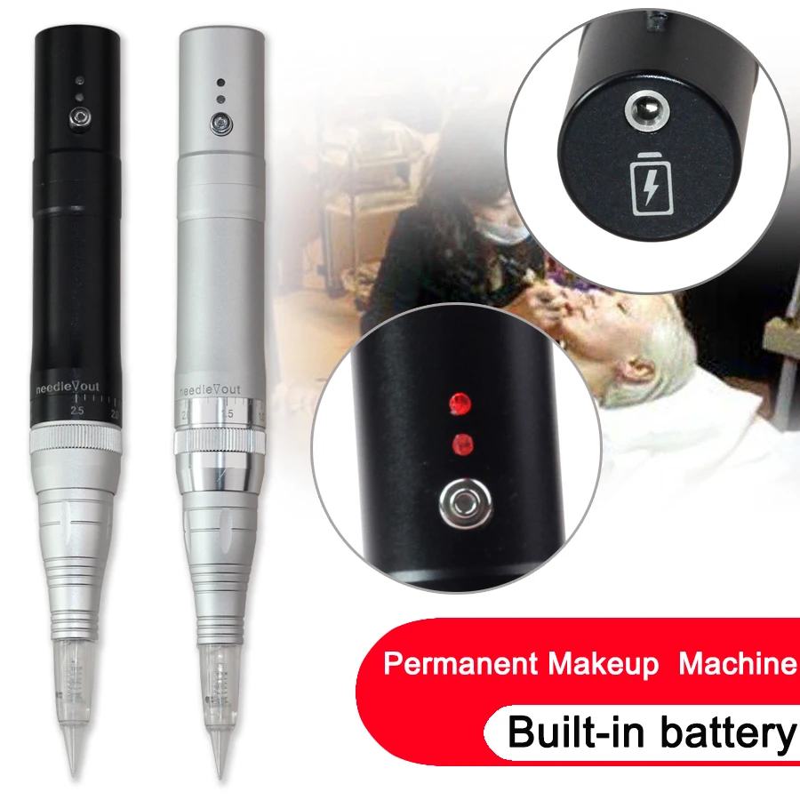 Wireless tattoo makeup machine imported motor rotating battery charging permanent pen | Красота и здоровье