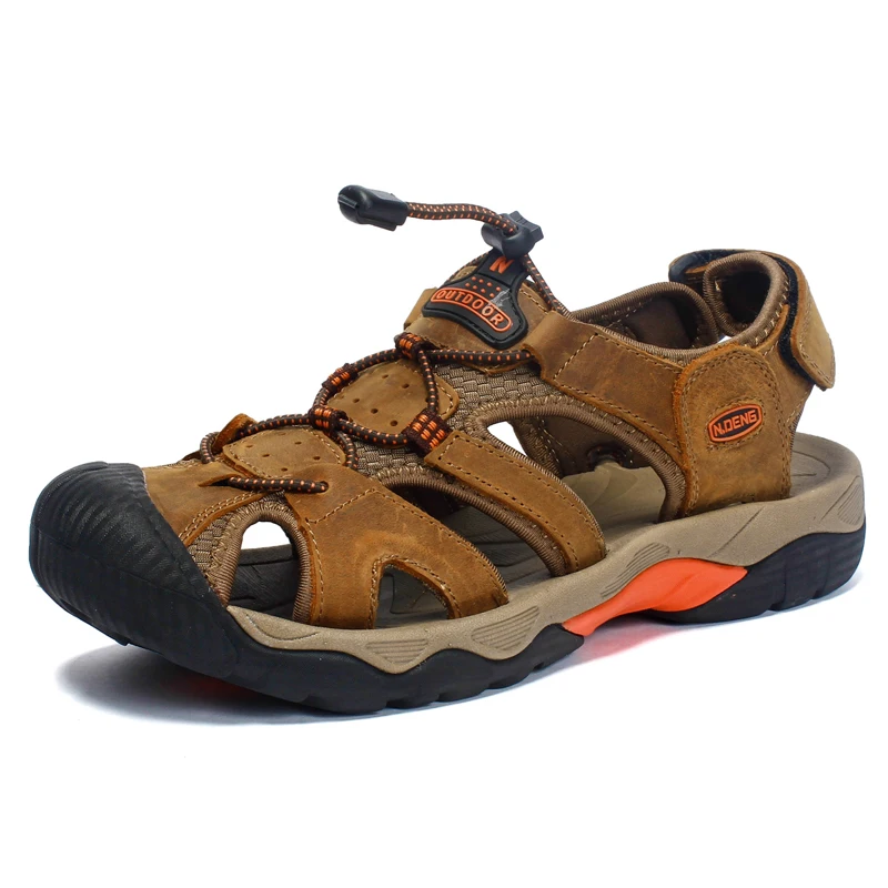 Tantu Summer Outdoor Sandals Quick-drying Sport Beach Sandals for Men Lightweight Hiking Sandals Non-slip Men's Sandals - Цвет: BrownMenSandals