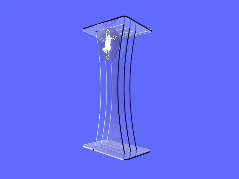 Крепежные дисплеи Ясный Акриловый Lucite Podium Pulpit Lectern изготовленный на заказ логотип оргстекло