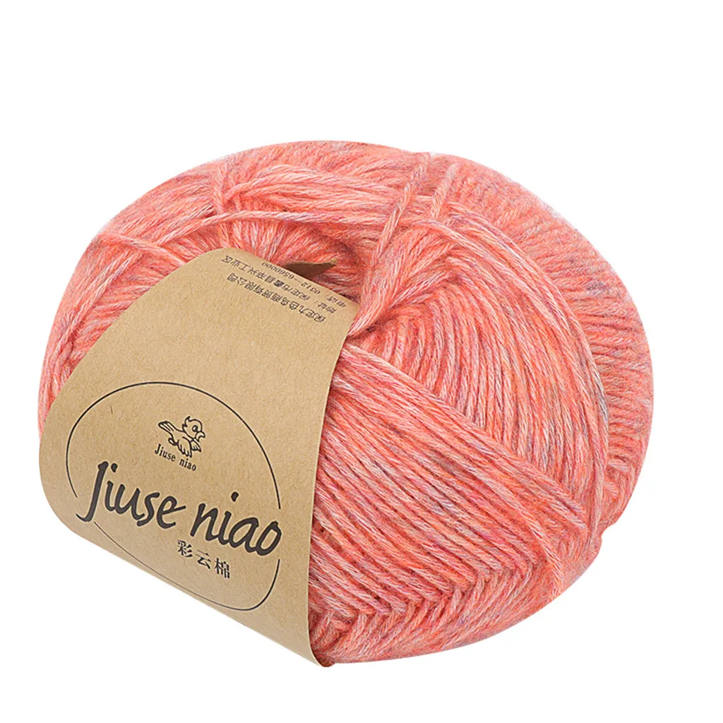 Colorful Cloud Cotton Hand-Knitted In Coarse Wool Crochet Diy Sweater Line Scarf Lanyard Ficelles Couleurs Thread Cord