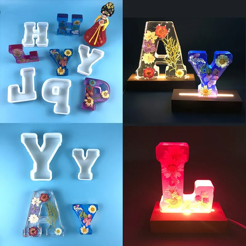 

DIY A to Z Letter Resin Silicone Molds Creative Alphabet Letter Epoxy Mold For Resin Craft Birthday Party Home Decoration