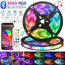 

5050 Led Strip 5M 10M 2835 LED Strip Light led ribbon 15M 20M 30M rgb led diode tape Bluetooth Controller power adapter for Home