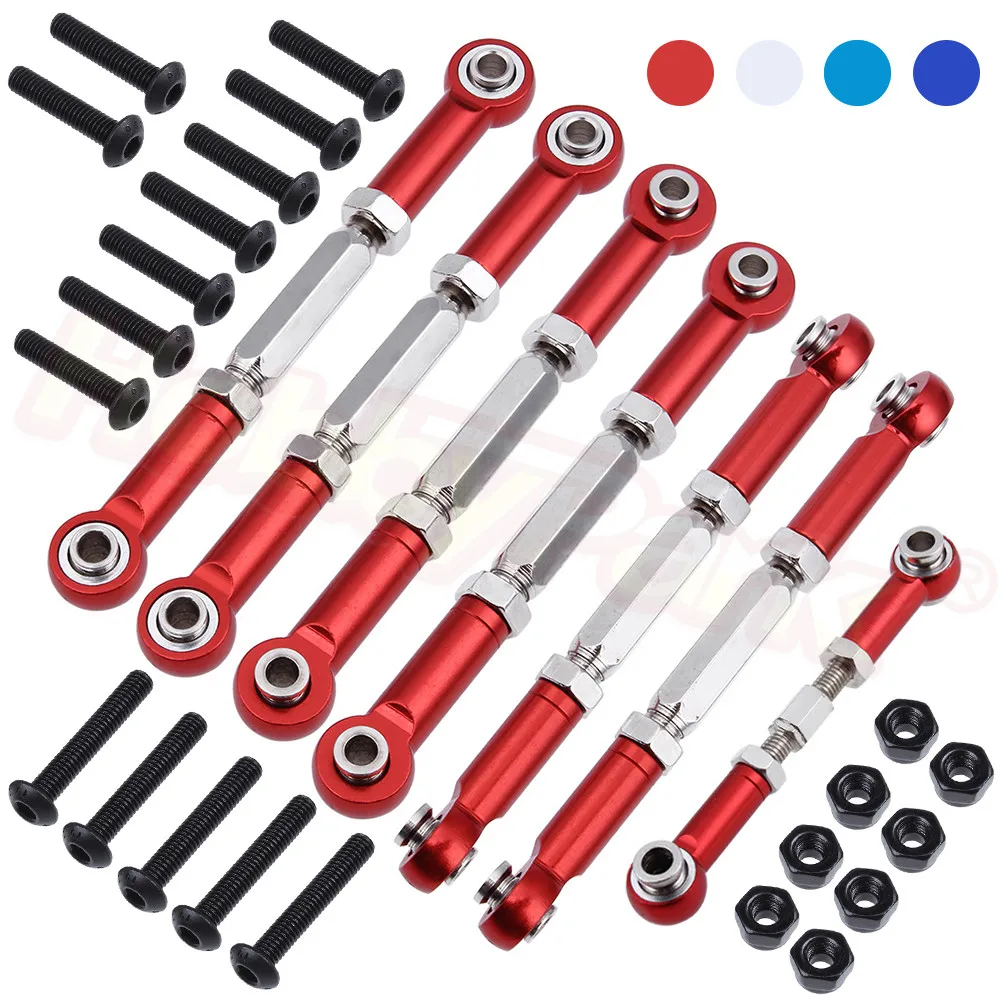 

7PCS Adjustable Aluminum Turnbuckles Camber Link Rod Ends Sets for 1/10 Traxxas Slash 4X4 / 2WD Short Course Upgrade Parts