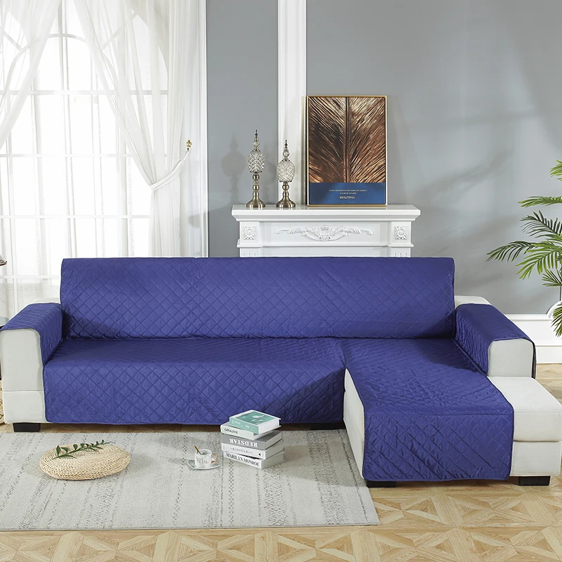Sapphire Blue Секционный чехол для дивана для гостиной, водонепроницаемый чехол для дивана, чехол для дивана для собаки, чехол для дивана, защитный чехол для дивана, полотенце для питомца - Цвет: Sapphire Blue