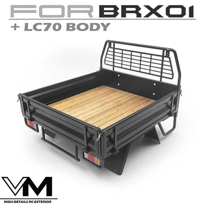 black Металлическая задняя кровать для boomracing BRX01+ Killerbody LC70 запчасти - Цвет: black