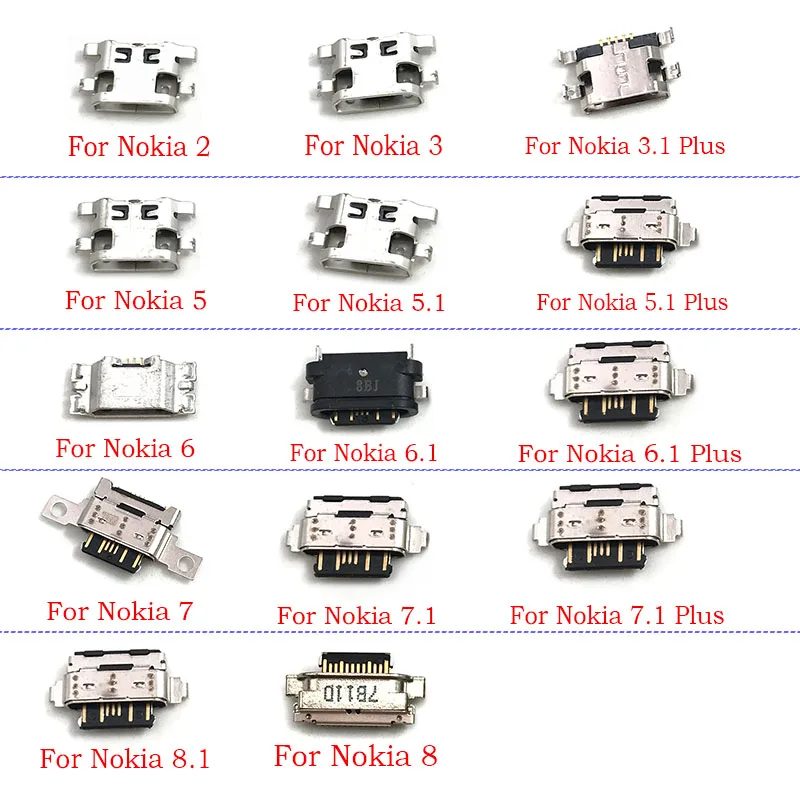 Зарядное устройство с USB-портом для Nokia 2 3 5 6 7 8 1 Plus X5 X6 гибкий кабель | Мобильные