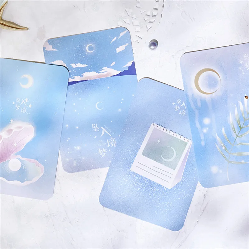 30 Pcs/Set Creative Falling In The Dream Luminous Postcard DIY Greeting Cards Birthday Letter Gift Card Message Card