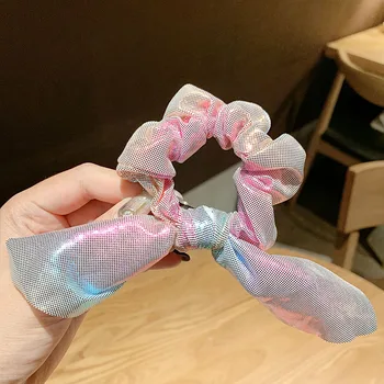 

New Women Girls Cute Colorful Rabbit Ears Elastic Hair Bands Tie Ponytail Holder Scrunchie Rubber Bands Fashion Hair Accessories