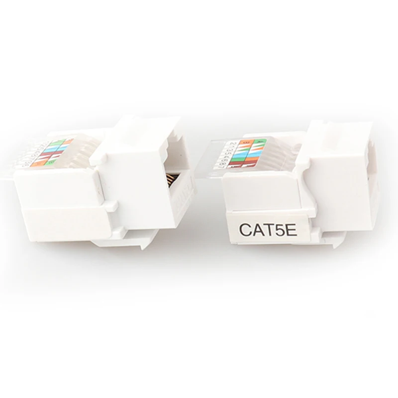 8P8C RJ45 Cat5e Cat6 UTP разъем Keystone Jack для настенной пластины без инструментов 90 градусов
