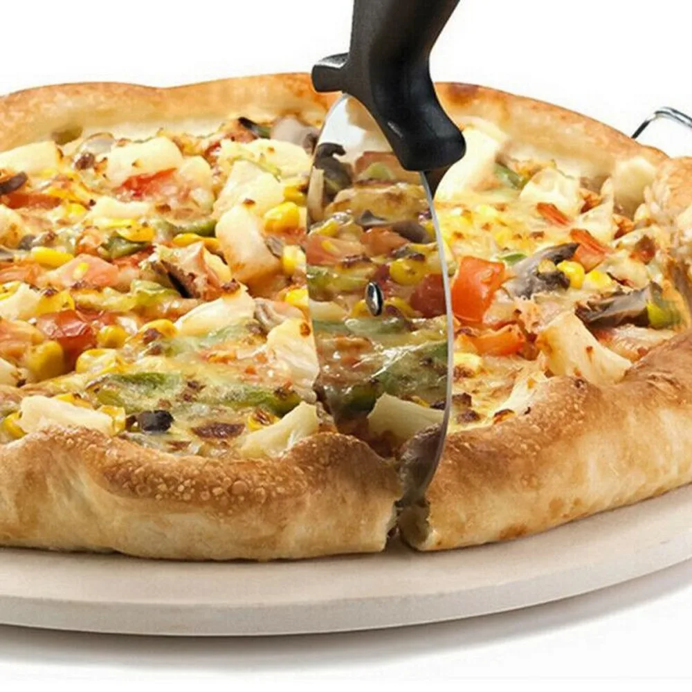 Stainless steel pizza cut cake pastry pancake pie round food slicer wheel slicer blade for easy thin and crisp pizza 30O7 (16)