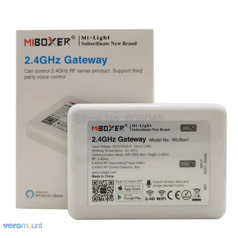 Miboxer WL Box1 WiFi Беспроводное управление ler приложение для смартфона/Alexa Google Assistant