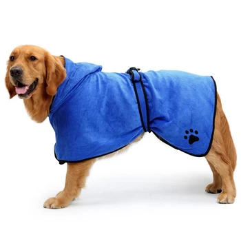 

Pet Dog Bathrobe Super Absorbent Dog Bath Towel for Small Medium Large Dogs Microfiber Paw Printed Pet Quick-drying Towel #