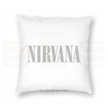 

Nirvana Metallic Silver Glitter Name Logo Black Pillow case New Soft Women Men