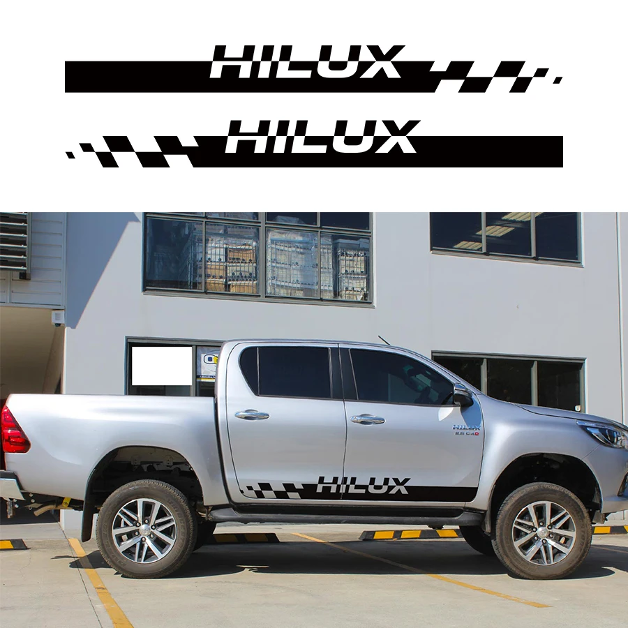 

Автомобильные наклейки hilux полосатые боковые двери графические виниловые гоночные автомобили наклейки для TOYOTA HILUX 2012 2013 2014 2015 2016 2017 2018 2019