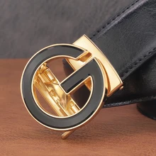 Fashion Suit Belt Back G Letter Automatic Buckle Designer Belt Men's Leather Blue 3.5 cm Wide Casual High Quality
