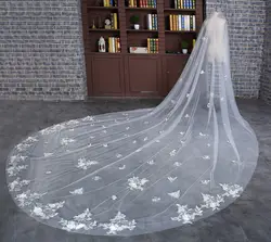 2019 новая вуаль 4 м свадебная длинная вуаль для вырубки бабочки водорастворимые кружева большой хвост