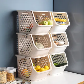 

2019 Large Fruit And Vegetable Basket Storage Basket Thickening Kitchen Bedroom Large Opening Design Storage Dropship #81238