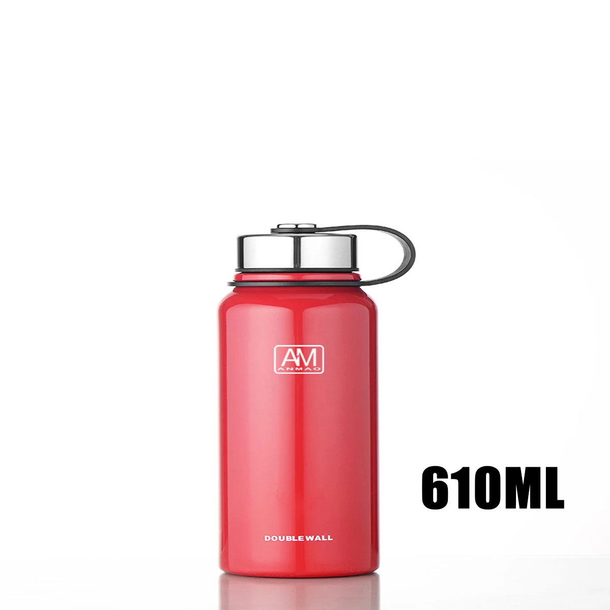Red 610ml 610/800/1100/1500 мл 304 Нержавеющая сталь кофе кружки изолированный 8th пол Термокружка термос, литий-полимерные Кофе кружка - Цвет: Red 610ml