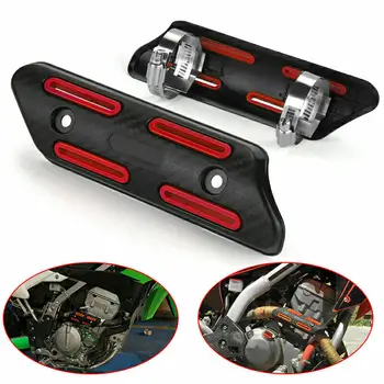 

New Arrival High Quality Universal Motorcycle Exhaust Pipe Carbon Fiber Cover Protector Heat Shield Parts