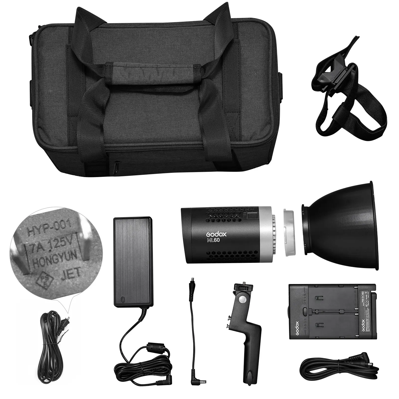 GODOX ML60 AD-S60S付き Godox AD-S60S Portable Softbox 23.6inch/60cm Godox Mount for