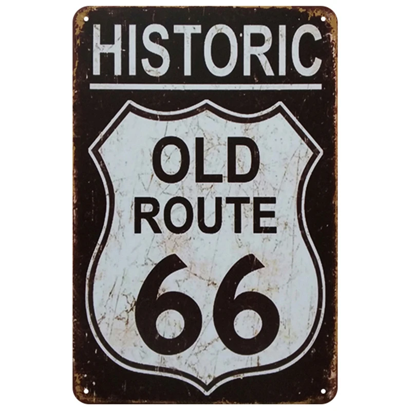 Route 66 табличка металлическая винтажная жестяная вывеска Pin Up потертый шик Декор винтажные металлические знаки украшение бара металлический плакат для паба металлическая пластина