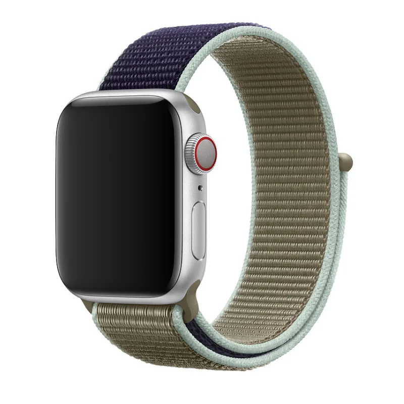Ремешок для наручных часов Apple Watch 4 5 3/2/1 38 мм 42 мм 62new цветовый нейлоновый из мягкой дышащей ткани сменный ремешок петли для наручных часов iwatch серии 4 40 мм 44 мм - Band Color: 61KQS