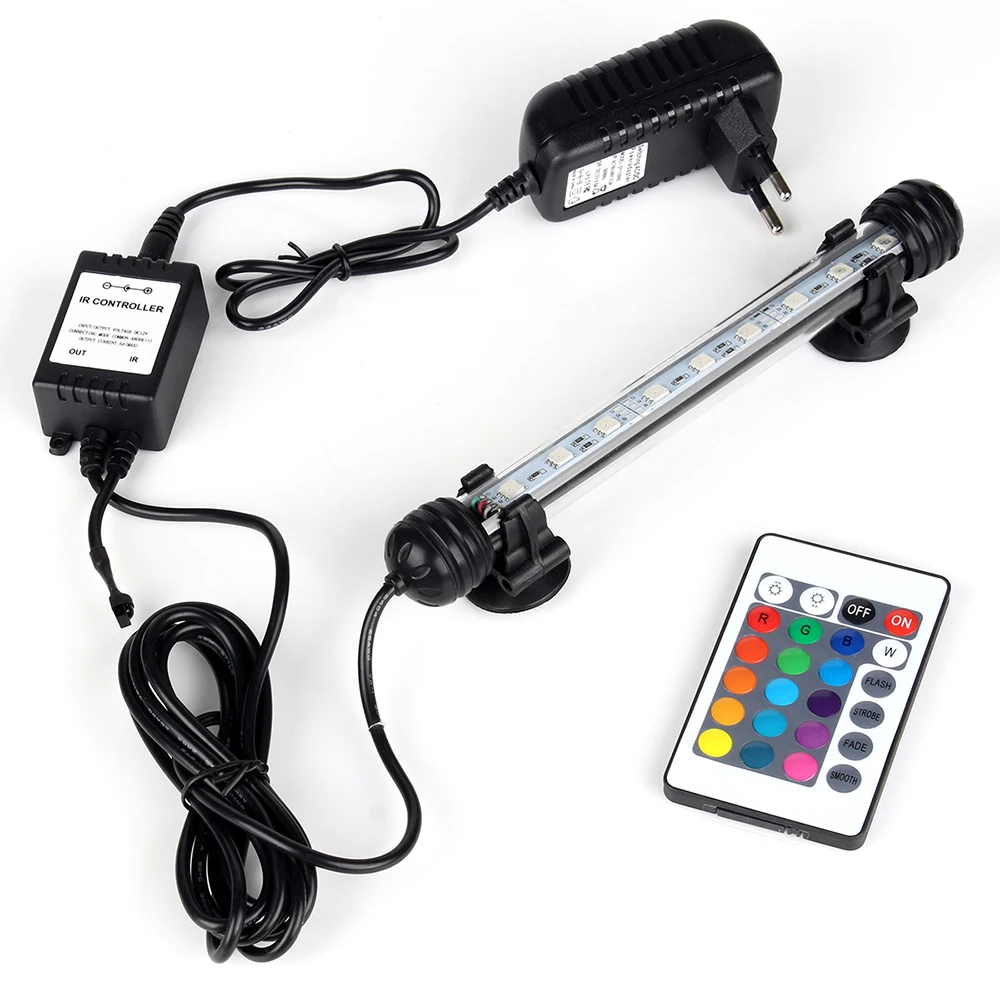 США/ЕС штекер светодиодный аквариумный свет дистанционное управление RGB Освещение для аквариума погружной IP68 Водонепроницаемый 5050 SMD светодиодный бар D35