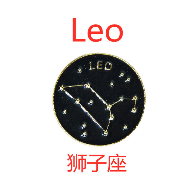 12 Constellation Badge Star Zodiac Sign Horoscope Leo Libra Virgo Enamel Brooch Personality Lapel Backpack Pins Jewelry