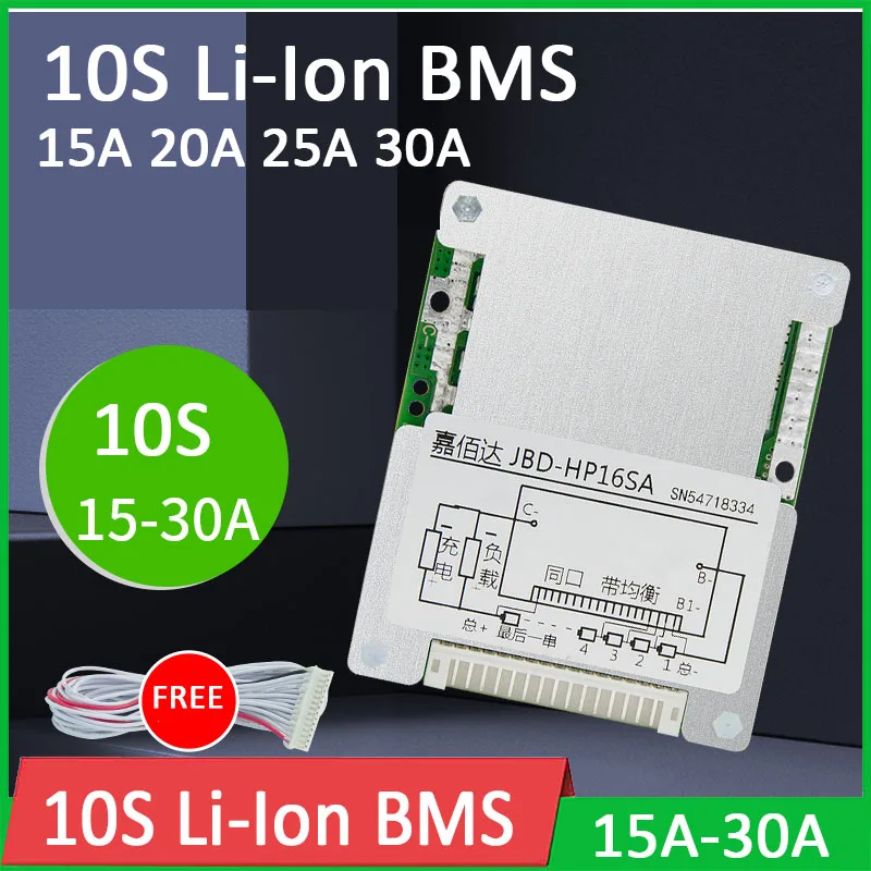 BMS 10S 36V 18650 литий ионный аккумулятор Защитная плата с балансировщиком 10 шт.