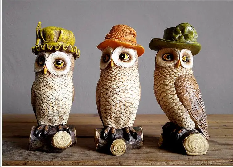 American Resin Gentleman Deer Fox Owl Ornaments Home Livingroom Furnishings Crafts Clothing Store Cafe Club Figurines Decoration