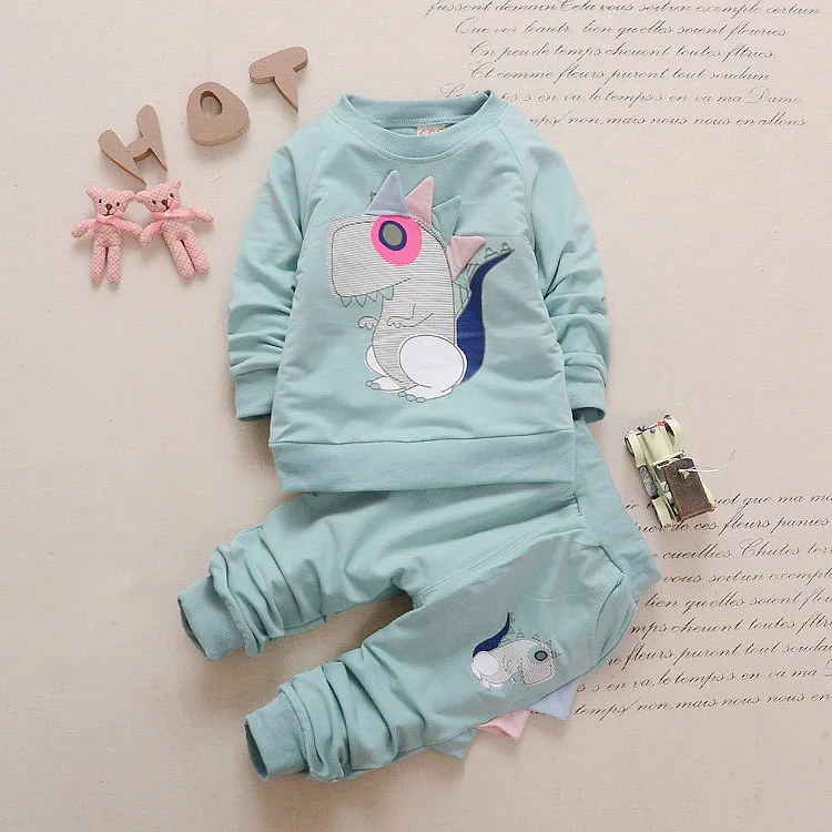 

2019 Childrenswear Spring Clothing Set Infants Children Korean-style Two-Piece Set 1-3 Years Old Cartoon Long-sleeve Suit