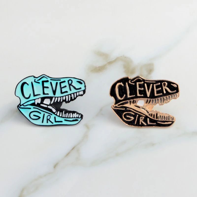 かわいい漫画恐竜ワニジュラシックパーク賢い女の子ブローチデニムコートピン Brooches Aliexpress