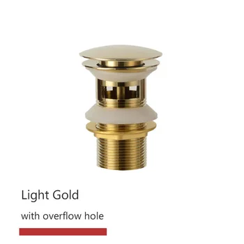 ห้องน้ําอ่างล้างหน้า Pop Up ท่อระบายน้ําเสียห้องน้ําก๊อกน้ําอุปกรณ์เสริมทองเหลือง Matt สีดํา/Chrome/Rose Gold/Brushed Gold 13