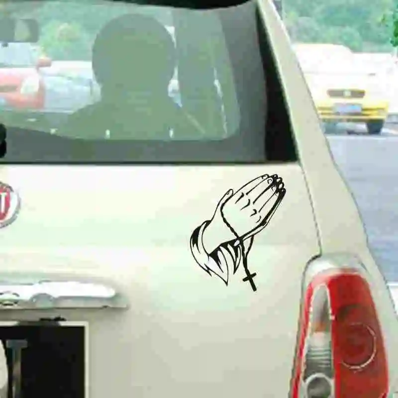 Крест Христианский молитва автомобиль грузовик окно веселый наклейка бампер
