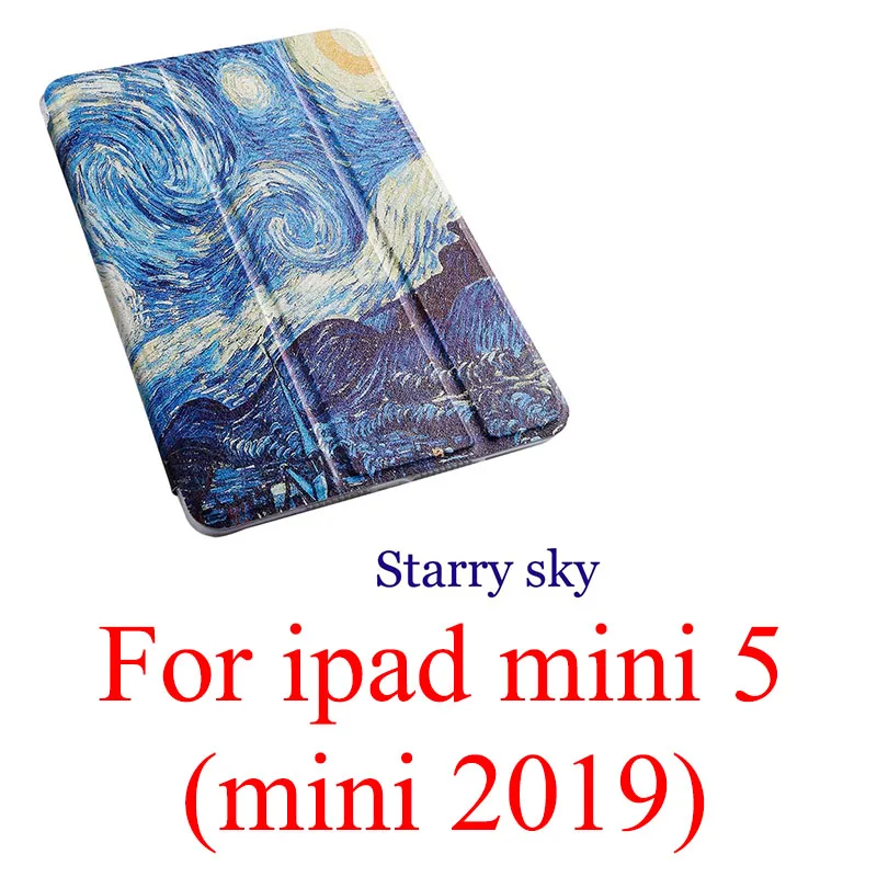 Мультяшный чехол для планшета Apple Ipad Mini 1 2 3 4 5 Smart wake Sleep fundas fold Stand Обложка с рисунком capa сумка для Mini4 Mini5 - Цвет: for Mini 5