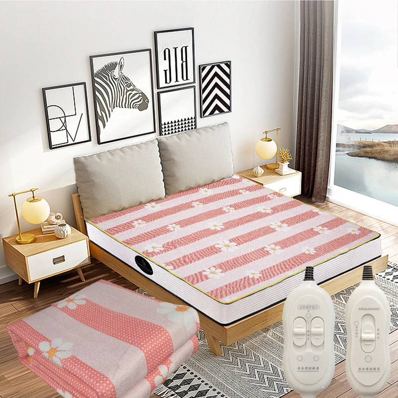Ceny 220V ue wtyczka grzejący koc elektryczny automatyczny termostat podwójny ogrzewacz ciała materac na łóżko elektryczne podgrzewane dywany Mat podgrzewacz