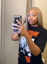 NAstyle-peluca con malla Frontal de cabello humano para mujer, postizo de encaje transparente, color rubio ceniza, Remy, brasileño, 613