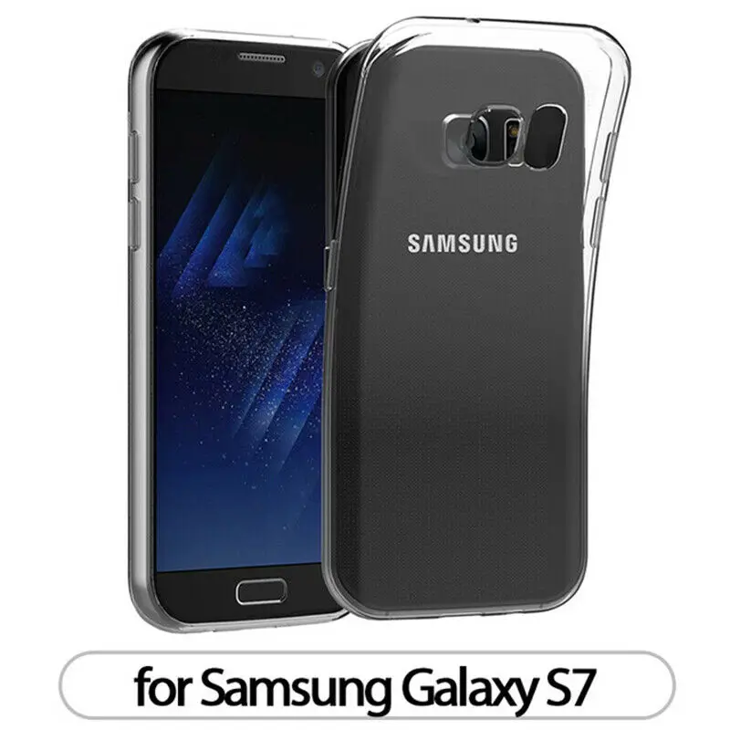 Мягкий ТПУ чехол для Samsung Galaxy S7 ультра тонкий прозрачный силиконовый защитный
