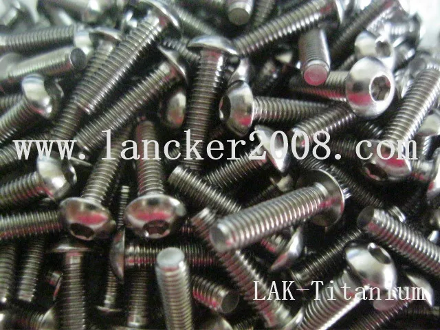 Титан Шестигранная розетка круглый носок винт M4 * 8 10 12 14 15 16 25 30 35 Gr5|titanium screw|t head