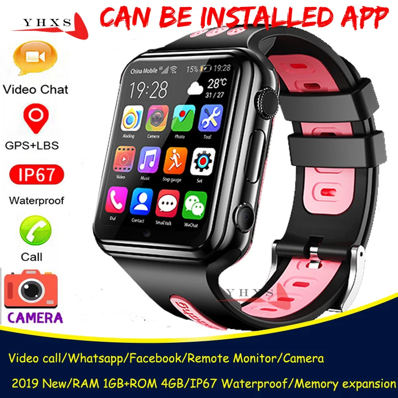 Smart 4G GPS Kids Students Bluetooth Music Camera Wristwatch Video Call Monitor Tracker Location Google Play Android Phone Watch