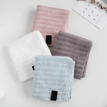 

Plain Wave Pattern Cotton Towel Absorbent Large Thick Bath Towel Bathroom Shower Towel Household Bathroom Supplies