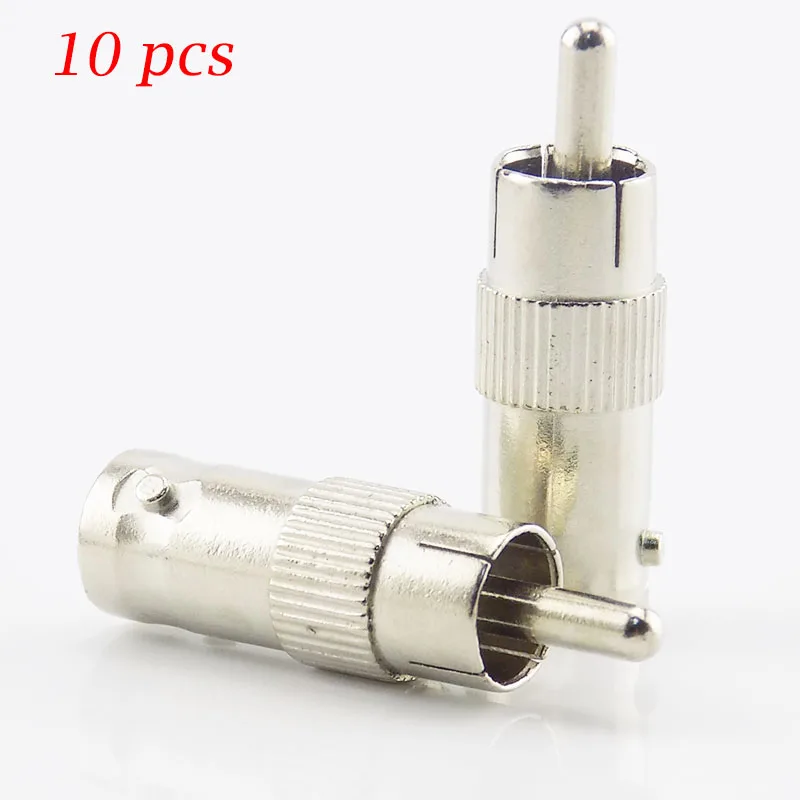Gakaki 10pcs BNC Connector female to RCA male Plug COAX Adapter for CCTV RG59 cable Extension & Video Camera | Безопасность и
