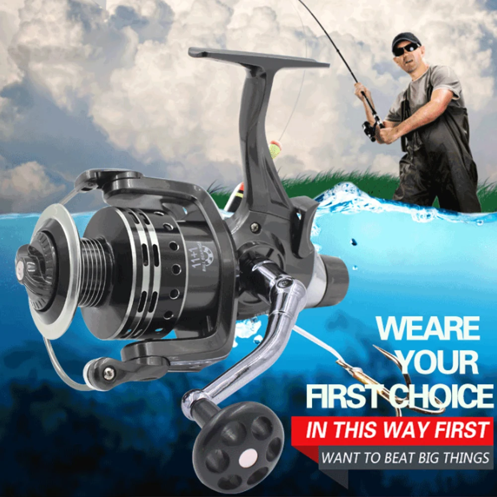 

Double Brake Reel 5.0:1 Gear Ratio High Speed Rotary Fishing Line Shaft Stainless Steel Handle Feeder Fishing Rod Accessories