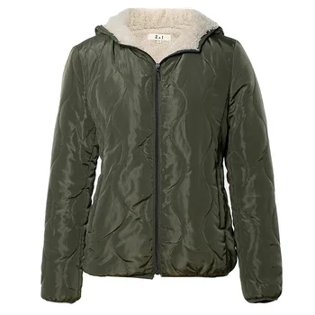 

Winter Warm Hooded Coats Women Casual Jackets New Fashion Double Pocket Thick Cotton Parka Female Outerwear Coat
