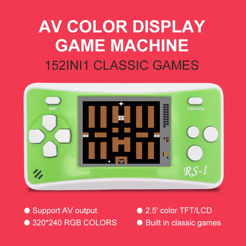 Портативные игровые консоли мини-видео игровая консоль детские подарки встроенные 152 классические игры Pacman AV out для подключения ТВ 10
