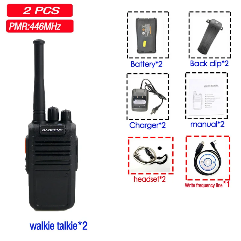 2 шт Walkie Talkie двухстороннее радио переговорное беспроводное baofeng M4 с UHF400-470MHz Walk Talk CB радио коммуникатор рация - Цвет: 2EX
